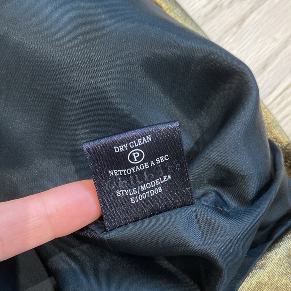 ROBERT RODRIGUEZ Gold Mini Dress, One Shoulder, Sleeveless, Cocktail, Size US 6 - Picture 13 of 14